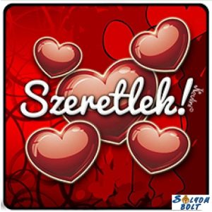Szerelmes hűtőmágnes, szeretlek, nagy piros szívek Szerelmes hűtőmágnes, szeretlek, nagy piros szívek