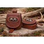 Bőr tarsoly, lovas, 2 méretben