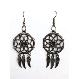   Álomfogó fülbevaló angyalszárnyakkal, kézműves termék