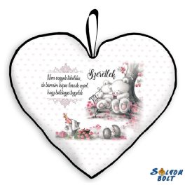   Szív alakú párna, Nem vagyok tökéletes...macik, szeretlek