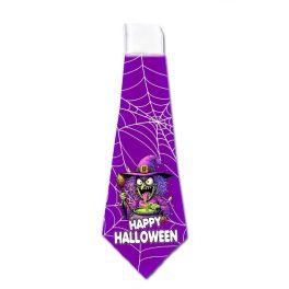 Nyakkendő, Halloween, boszorkány, lila
