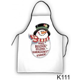 Szakács kötény, hóember, karácsony