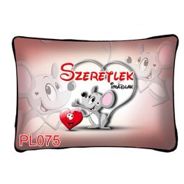 Díszpárna, szeretlek, egérke, szerelmes ajándék