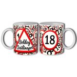 Bögre születésnapra, Boldog 18. 20. 30. 40. 50. 60. szülinapot, táblán