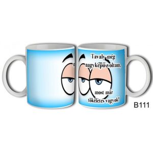 Vicces bögre, Tavaly még nagyképű voltam, most már tökéletes vagyok Vicces bögre, Tavaly még nagyképű voltam, most már tökéletes vagyok