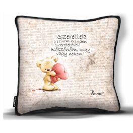   Kicsi díszpárna, Szeretlek a szívem minden szeretetével, szerelmes ajándék