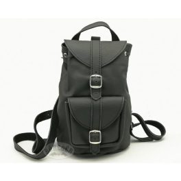 Női bőr hátitáska, hátizsák, fekete