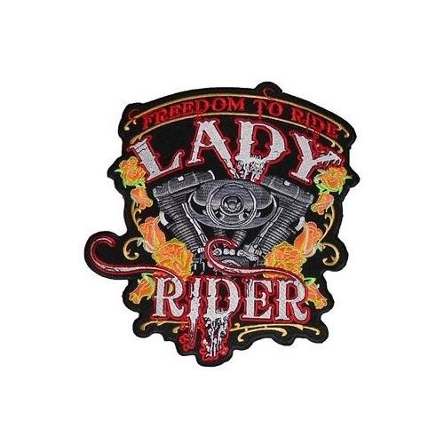 Lady Rider, Freedom to Ride hátfelvarró, nagyméretű