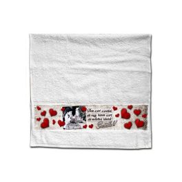   Szerelmes törölköző, Nem azért szeretlek, aki vagy, piros szívek