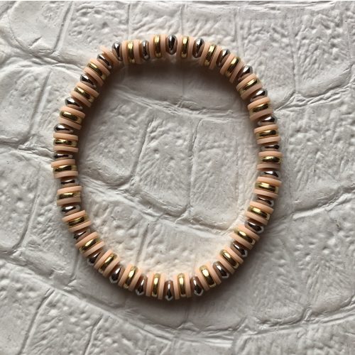 Barack-arany gyöngy harmónia karkötő