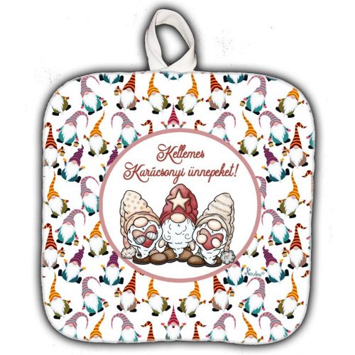 Karácsonyi edényfogó, kis manók