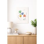 Minimalista virágos kép, kézzel készült alkotás