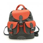 Több zsebes hátitáska, hátizsák, fekete - piros