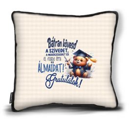 Kicsi díszpárna, ballagás, bátran kövesd a szívedet