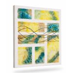 Arany hullámok játéka, kézzel készült modern kép