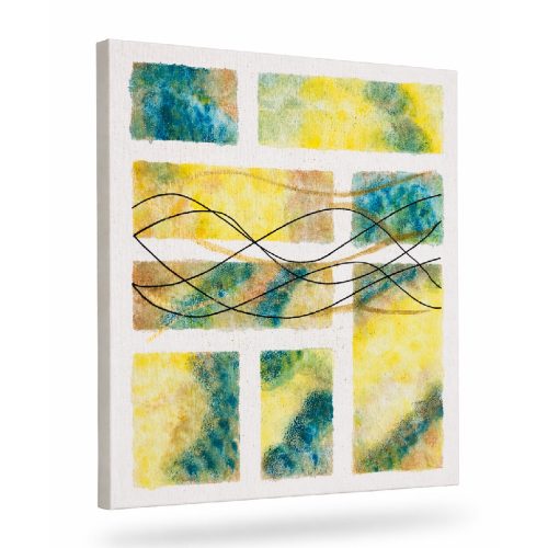 Arany hullámok játéka, kézzel készült modern kép