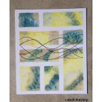 Arany hullámok játéka, kézzel készült modern kép