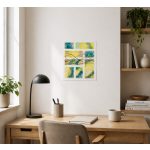 Arany hullámok játéka, kézzel készült modern kép