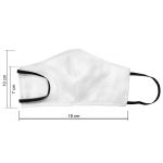 Száj és orrvédő, fehér, kék horgonyok