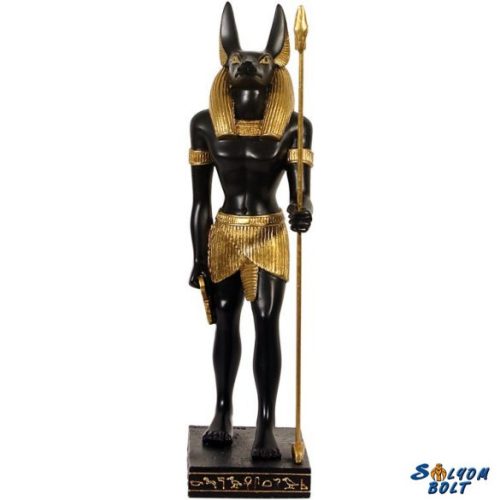 Anubisz egyiptomi isten szobor, álló, 22 cm