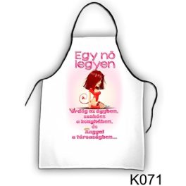 Vicces szakács kötény, Egy nő legyen...