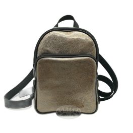 Bőr hátitáska, hátizsák, bronzos 