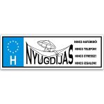 Vicces rendszámtábla, Nyugdíjas