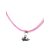Cica nyaklánc rózsaszín zsinórokkal