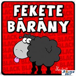 Vicces hűtőmágnes, Fekete bárány