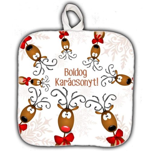 Karácsonyi edényfogó, rénszarvasok
