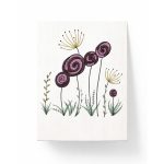 Spirálos virágmező, kézzel készült kép