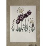 Spirálos virágmező, kézzel készült kép