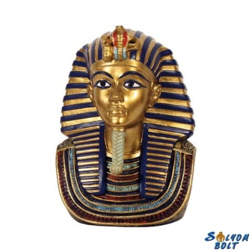 Tutanhamon fej egyiptomi szobor, 10 cm