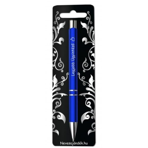 Gravírozott toll, Legjobb ügyintéző, kék