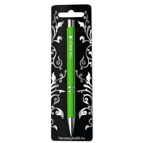 Gravírozott toll, Falu bikája, zöld