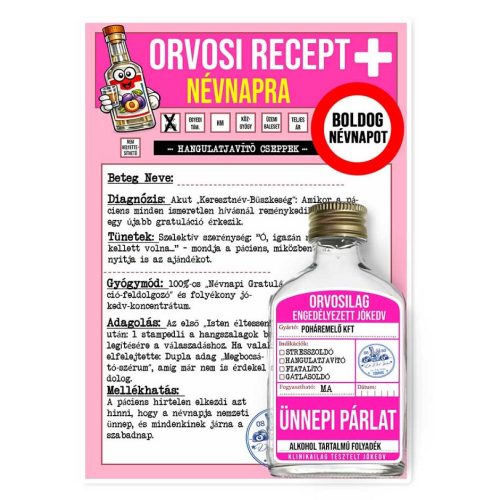 Vicces orvosi recept laposüveggel, Névnapra