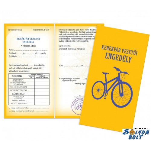 Vicces bizonyítvány, Kerékpár vezetői engedély