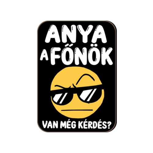 Fa hűtőmágnes, Anya a főnök, van még kérdés?