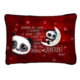   Díszpárna, rólad álmodom, panda maci, szerelmes ajándék
