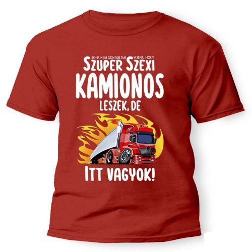 Vicces póló több színben, Szuper kamionos