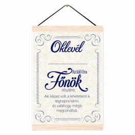 Vicces oklevél, Főnök az idő ura