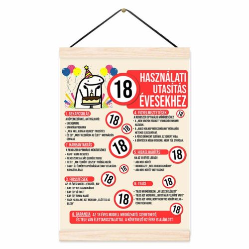 Vicces oklevél, Használati utasítás 18...70 évesekhez