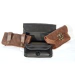 Telefon tok, bőr övtáska, több színben, méretben, fekvő