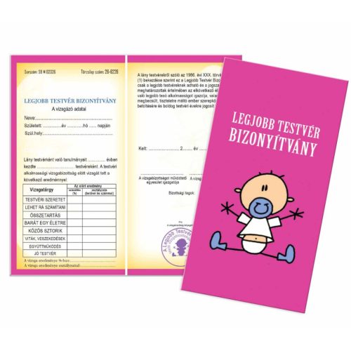 Vicces bizonyítvány, Legjobb testvér, lány
