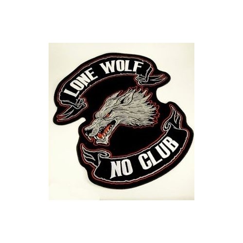 Lone Wolf no Club farkas hátfelvarró, nagyméretű