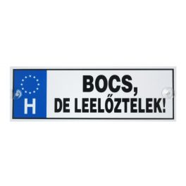 Vicces rendszámtábla, Bocs de leelőztelek