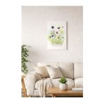 Modern tavaszi színkert, kézzel készült virágos kép