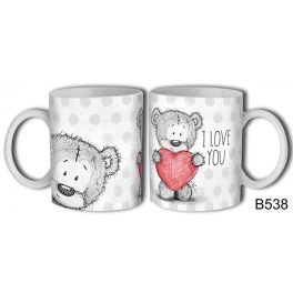 Szerelmes bögre, I love you, szív, borzas maci