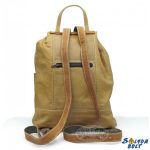 Több zsebes hátitáska, hátizsák, sárgás - barnás
