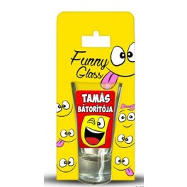 Tamás pálinkás pohár